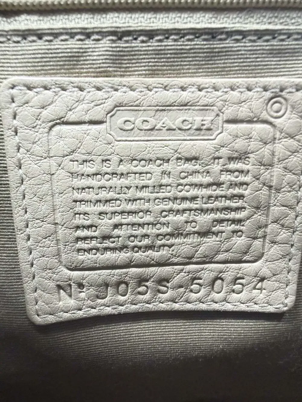 VTG 2005 Coach Hamptons Buckle Hobo 5054 RARE Ivory Pebbled Leather Y2K PRISTINE
